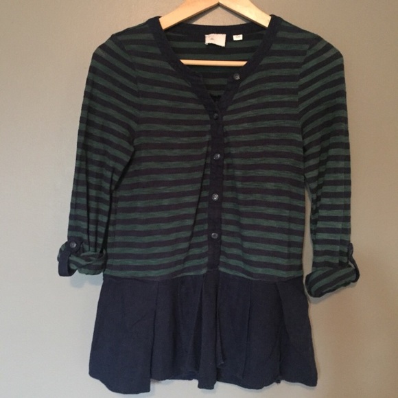 Anthropologie Tops - Anthropologie buttoned peplum top FINAL!!