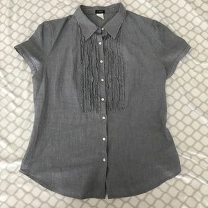 Seersucker J Crew Button Up