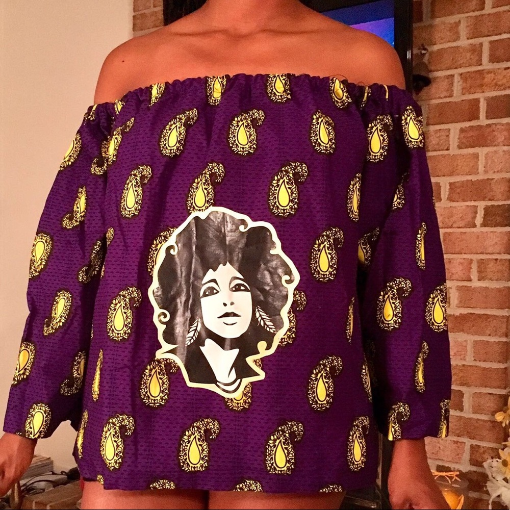 Purple off the shoulder top