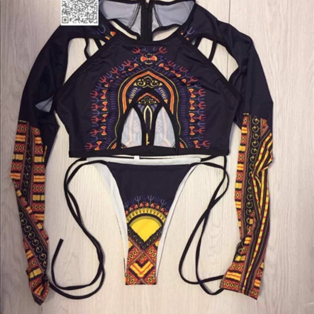 Two piece African swim wear