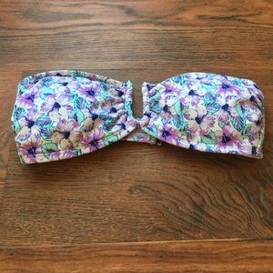 Purple Floral Swim Top