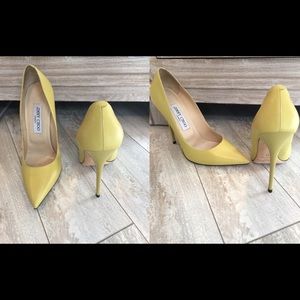 Jimmy Choo yellow pumps