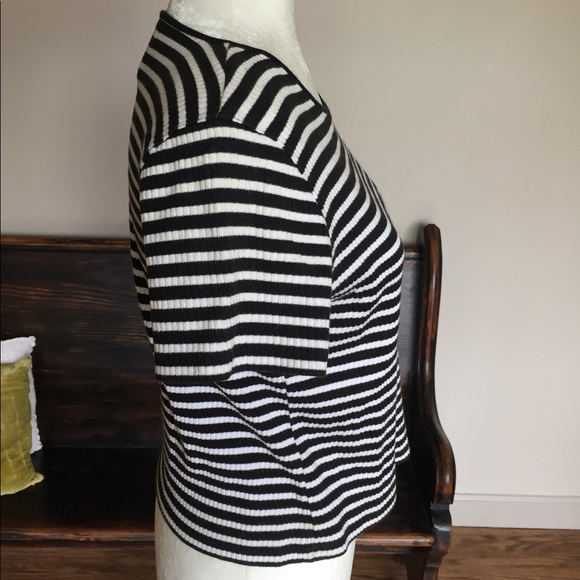 🎉 Ralph Lauren Striped Shirt Sleeve Top - Picture 3 of 8