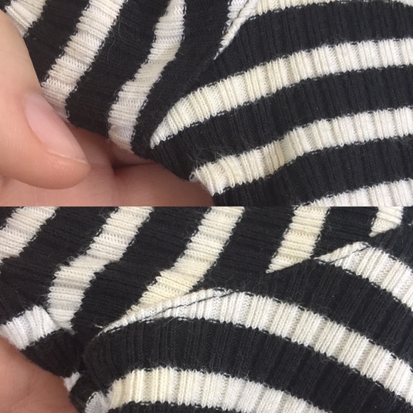 🎉 Ralph Lauren Striped Shirt Sleeve Top - Picture 8 of 8