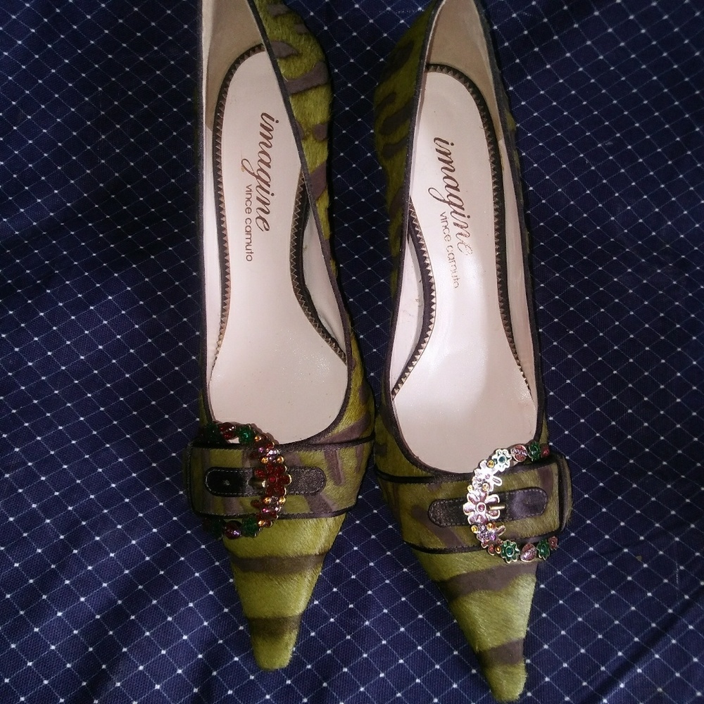Vince Camuto Imagine "Raven" Calf Hair Heels Sz 8M