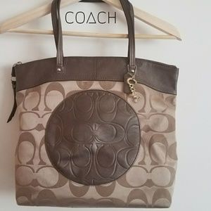 Coach signature sateen laura tote