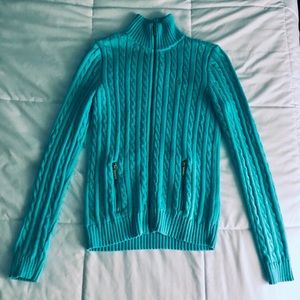Turquoise Ralph Lauren Sweater Jacket