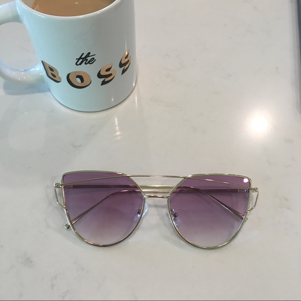 Purple tinted sunglasses