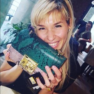 selfmadebabes.com Bags - Padlock Python Shoulder Bag: Genuine Leather selfmadebabes.com Bags - Padlock Python Shoulder Bag: Genuine Leather