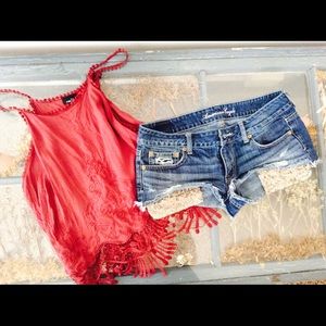 American eagle sequin shorts med wash. 6