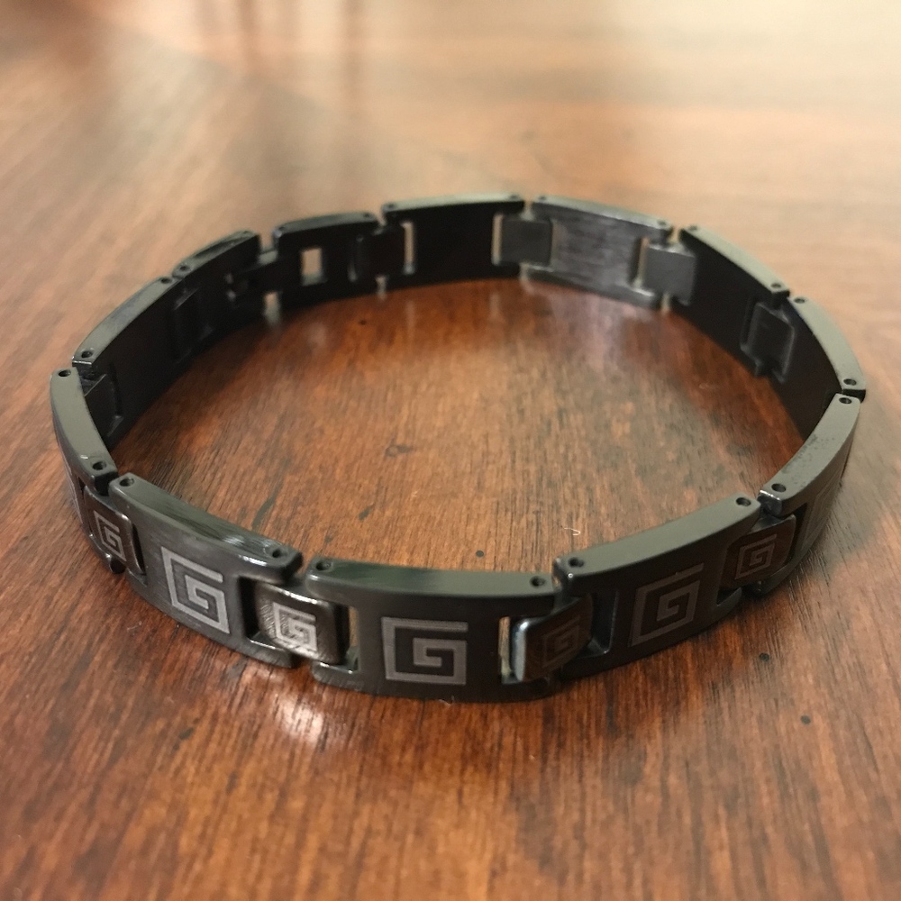 Square Link Fashion Black Bracelet