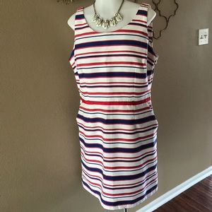 Tommy Hilfiger red and blue striped dress- size 14