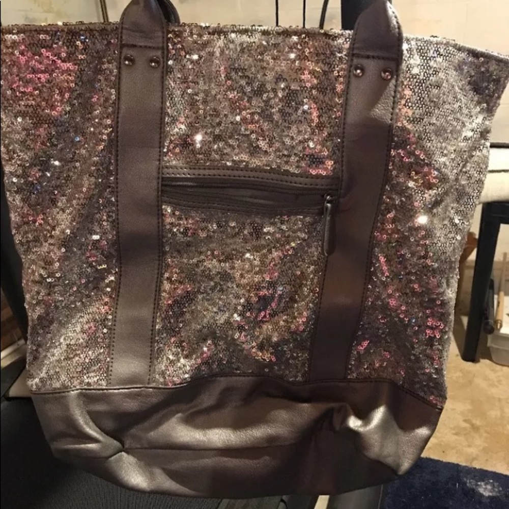 Xoxo Silver Sequin tote/purse