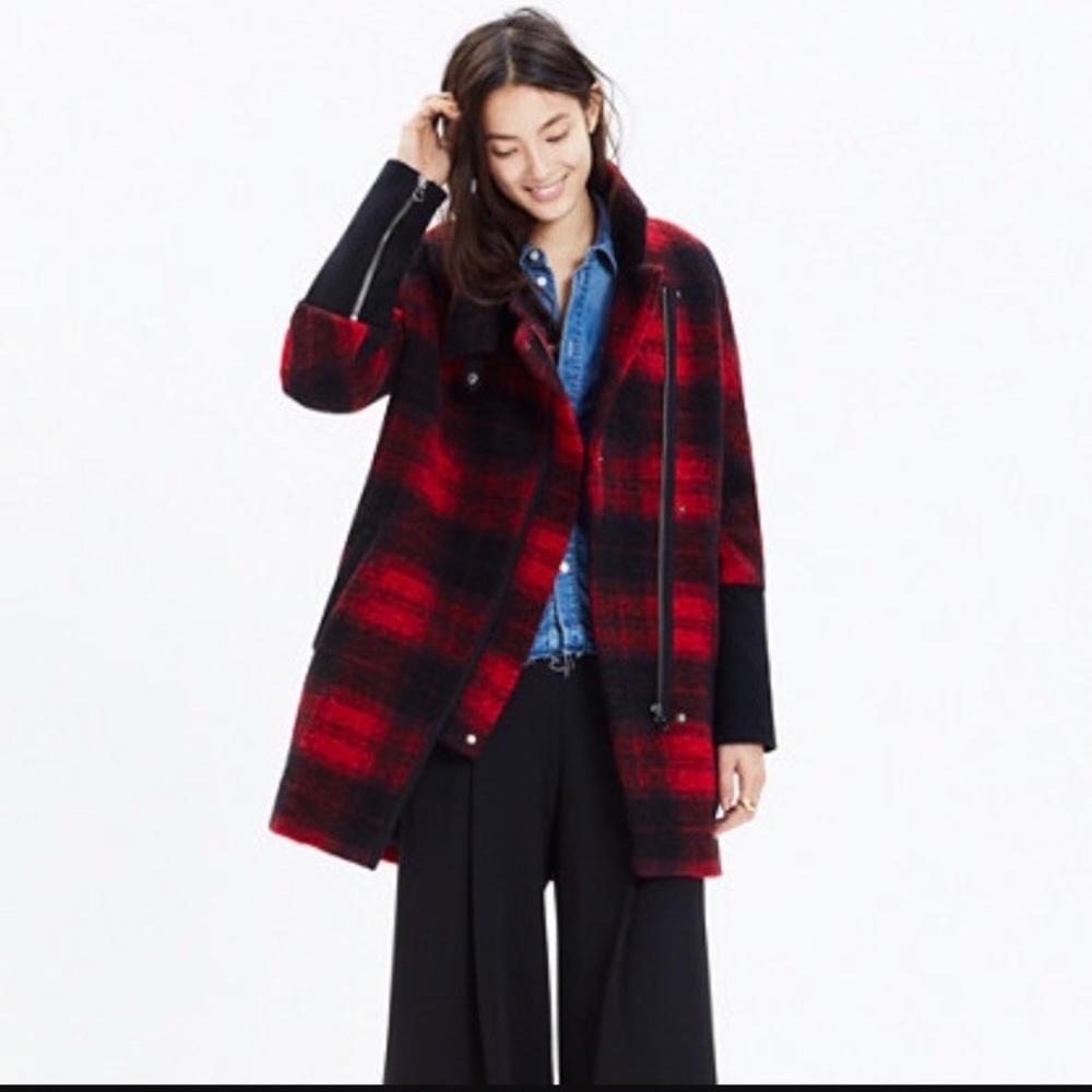 Madewell plaid City Grid coat US10/UK16