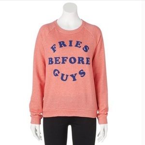 Fries Before Guys Graphic Sweater
