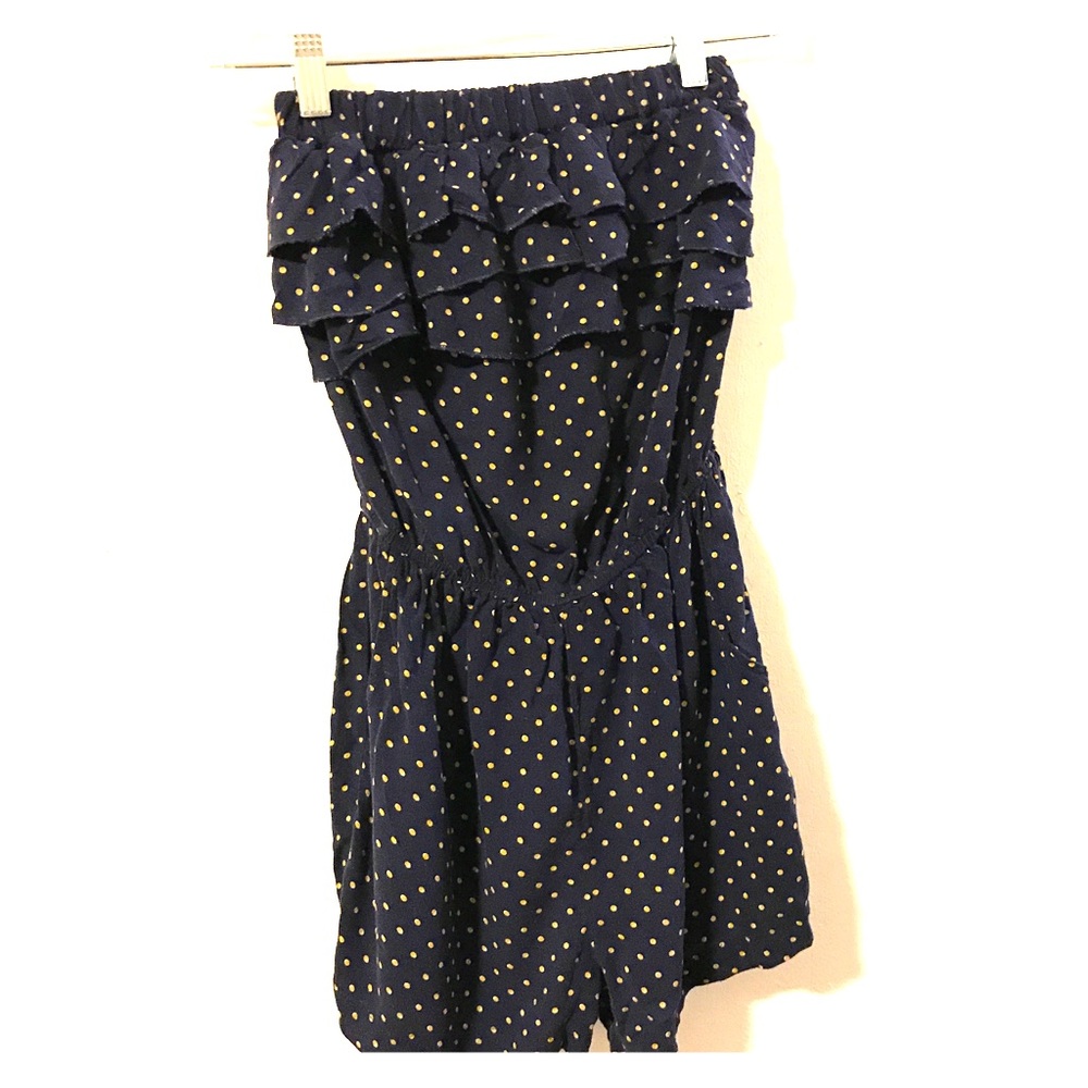 Navy and gold romper
