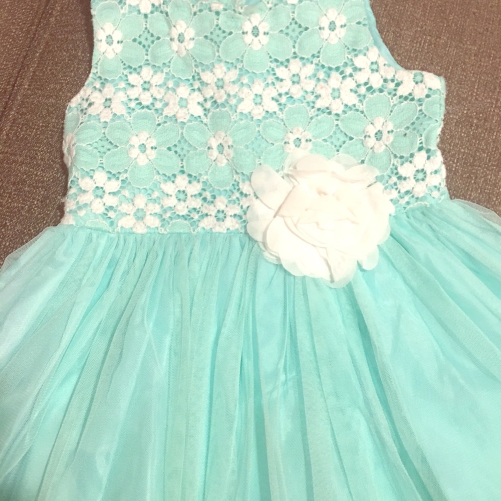BLOOME DE JEUNE FILLE GIRLS MINT DRESS
