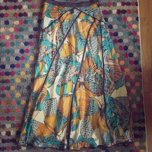 Anthropologie Tiny Silk Maxi Skirt