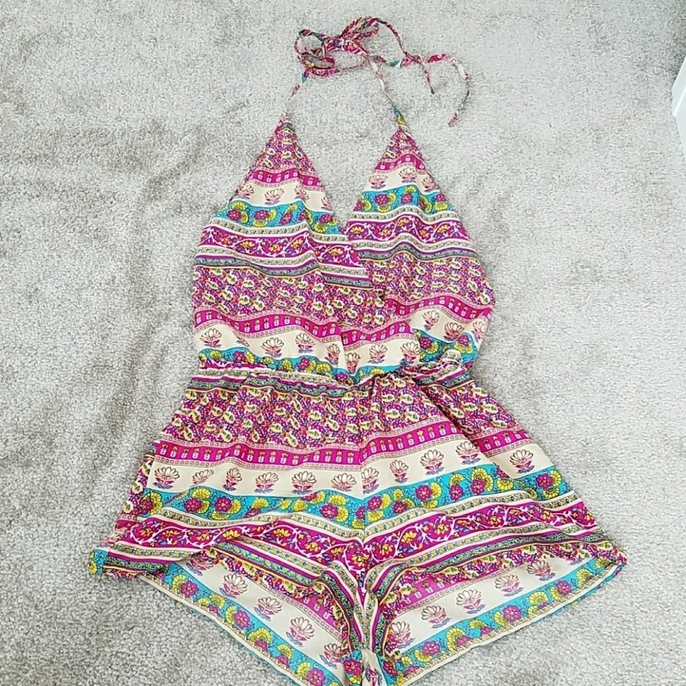 Backless romper