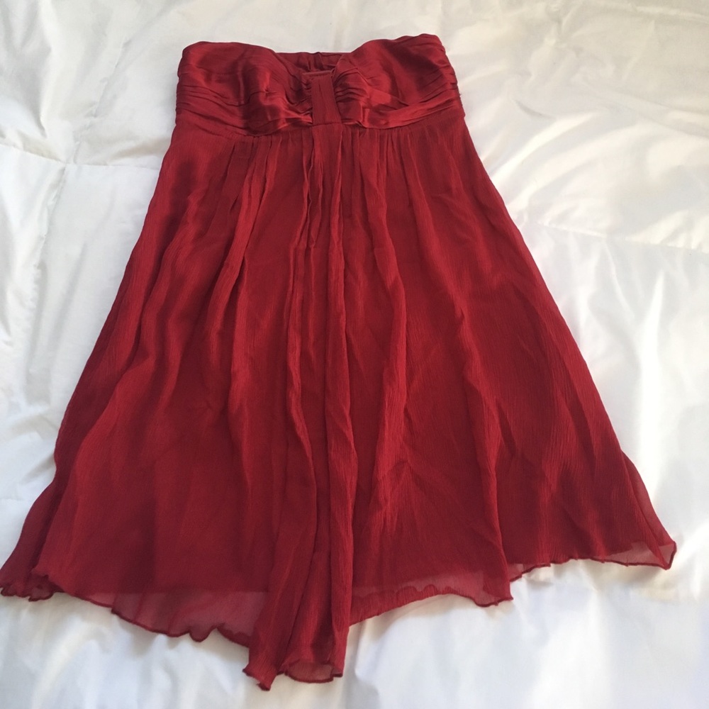Red Strapless Dress. Size 4. Express.