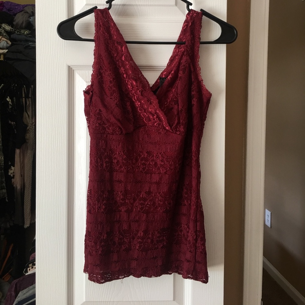 Red New York and Company shirt