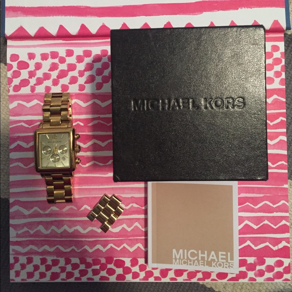 Michael Kors Gold Square Watch