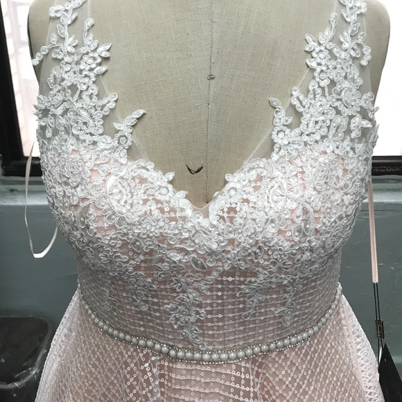 Short blush dress 17145 - Picture 3 of 3