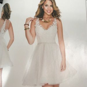 Short blush dress 17145