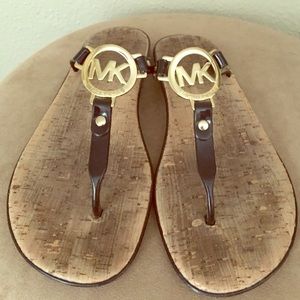 Black MK sandals