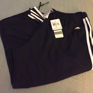 Adidas Capri pants navy with white stripes