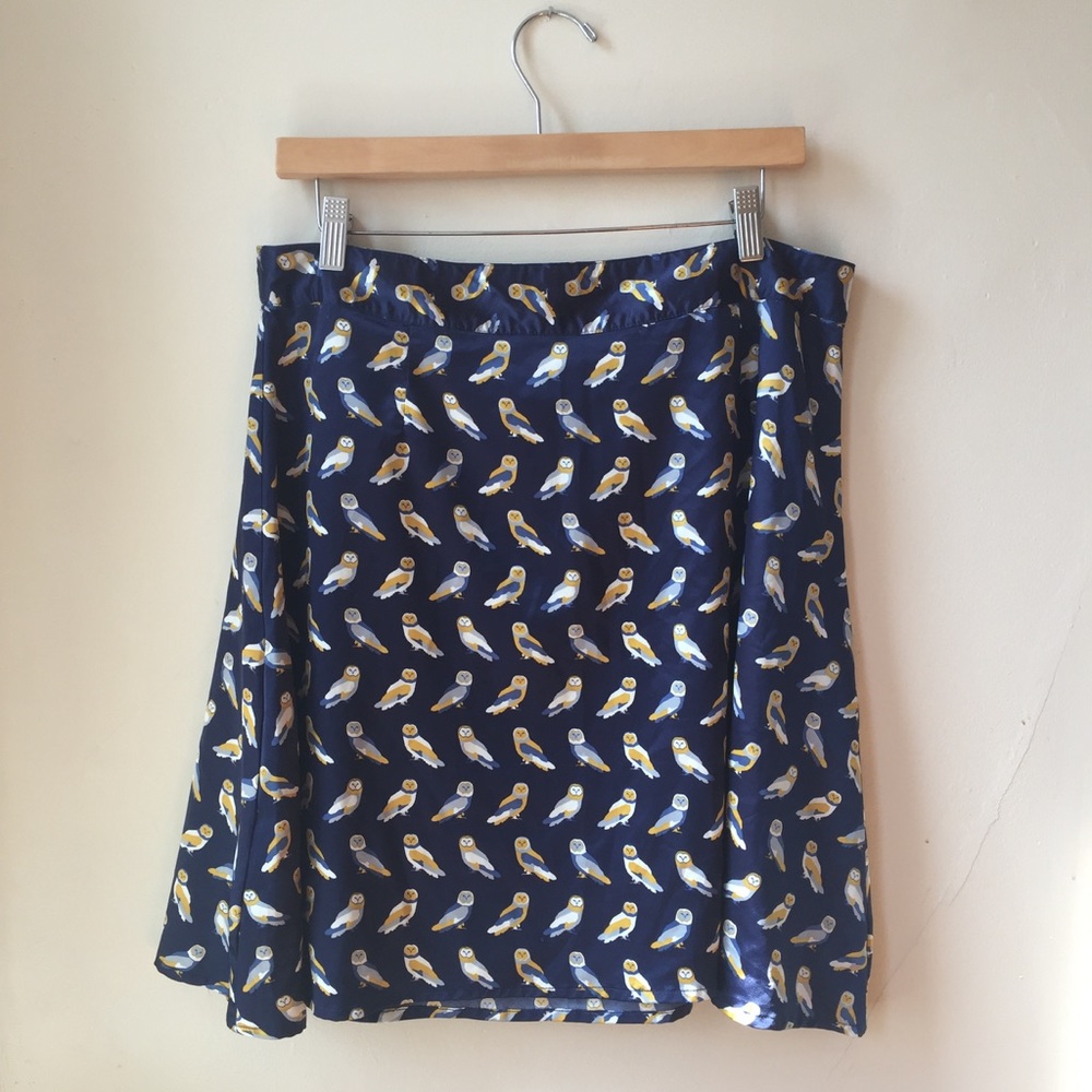 {Brooklyn Industries} Owl Print Circle Skirt