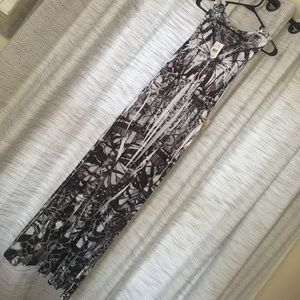 Black and white maxi dress