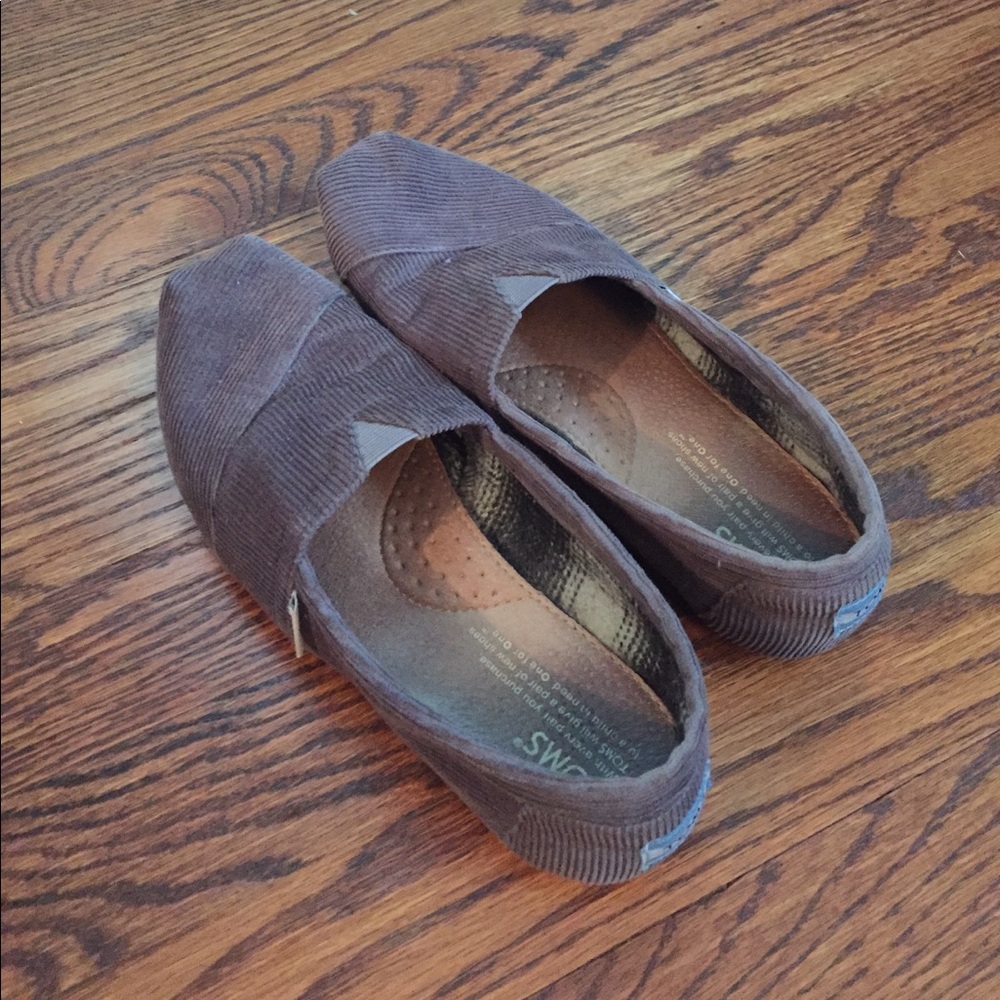 Gray Corduroy Toms