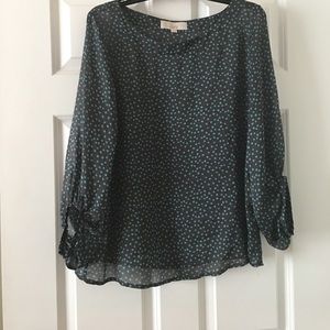 Lightweight polka dot blouse