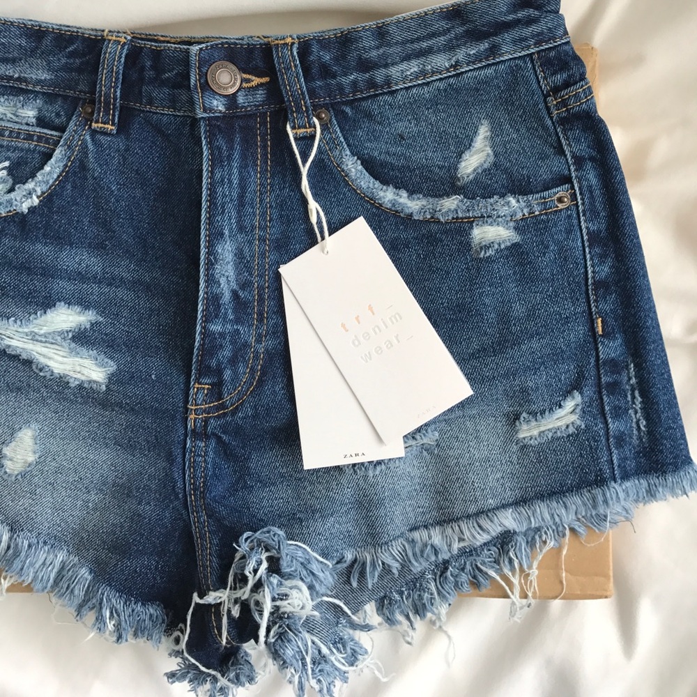 Zara high waisted jean shorts