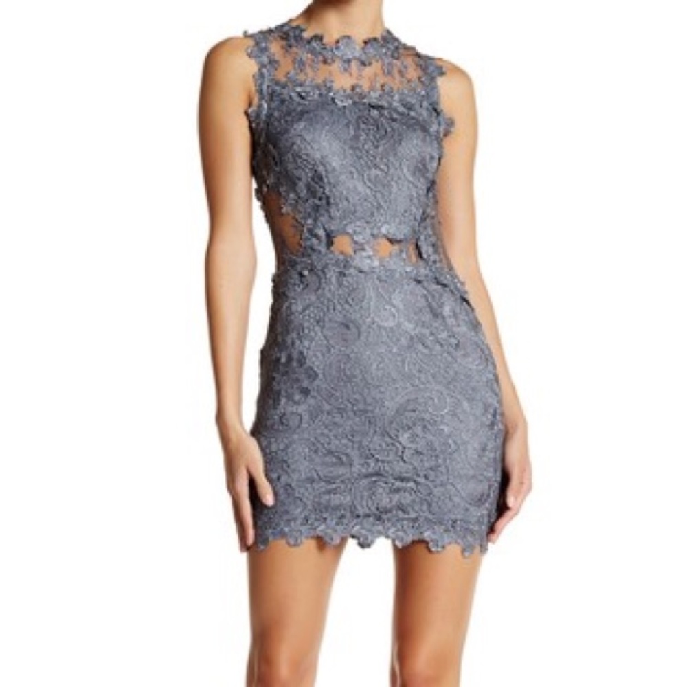 Soieblu Lace Grey Mini Dress- Worn Once