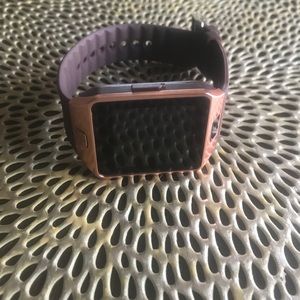 Smart watch, brown and rose gold