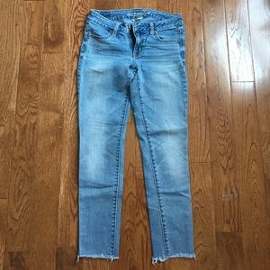 Light denim jeggings