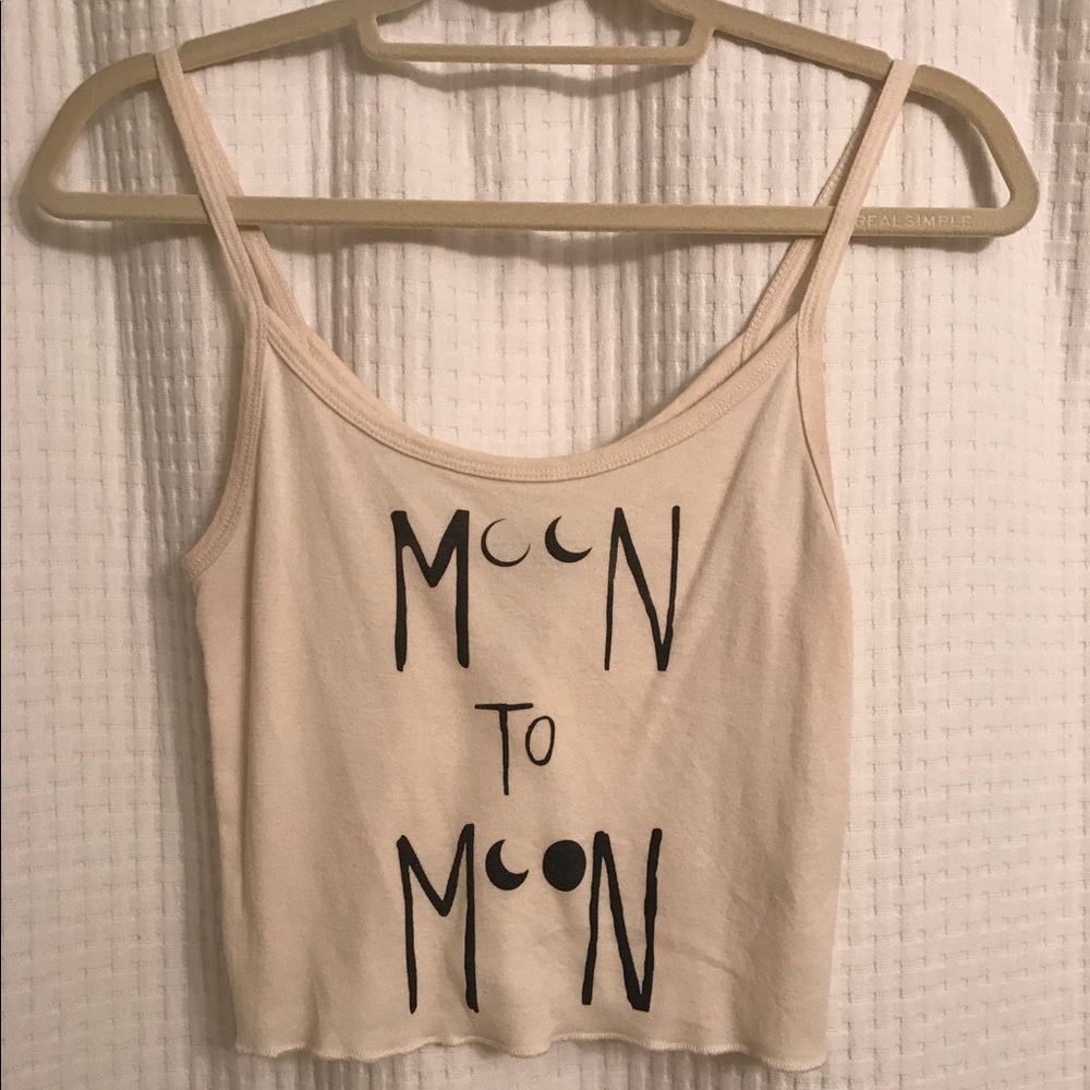 Moon to moon cream tank top