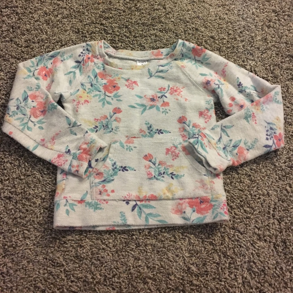 Floral print light sweater