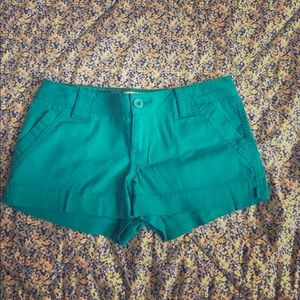 Aqua blue shorts!