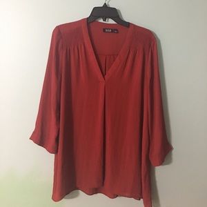 Ana L tunic top in deep red