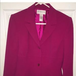 Liz Claiborne Magenta 2 Piece Skirt Suit Set SZ 10