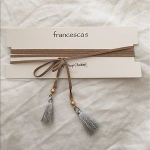 Suede self-wrap Choker