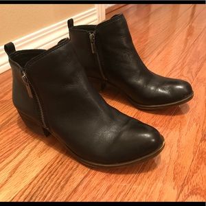 Lucky brand black leather booties