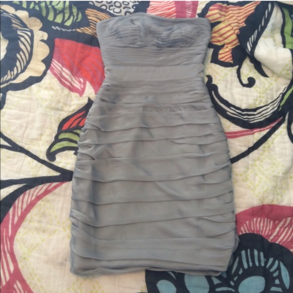 Grey Cocktail Dress • Monique Lhuillier