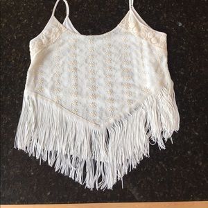 Buckle fringe top