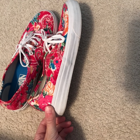 Floral vans! Barely worn. - Picture 2 of 4