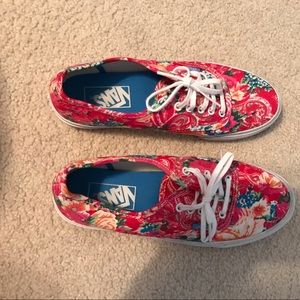 Floral vans! Barely worn.