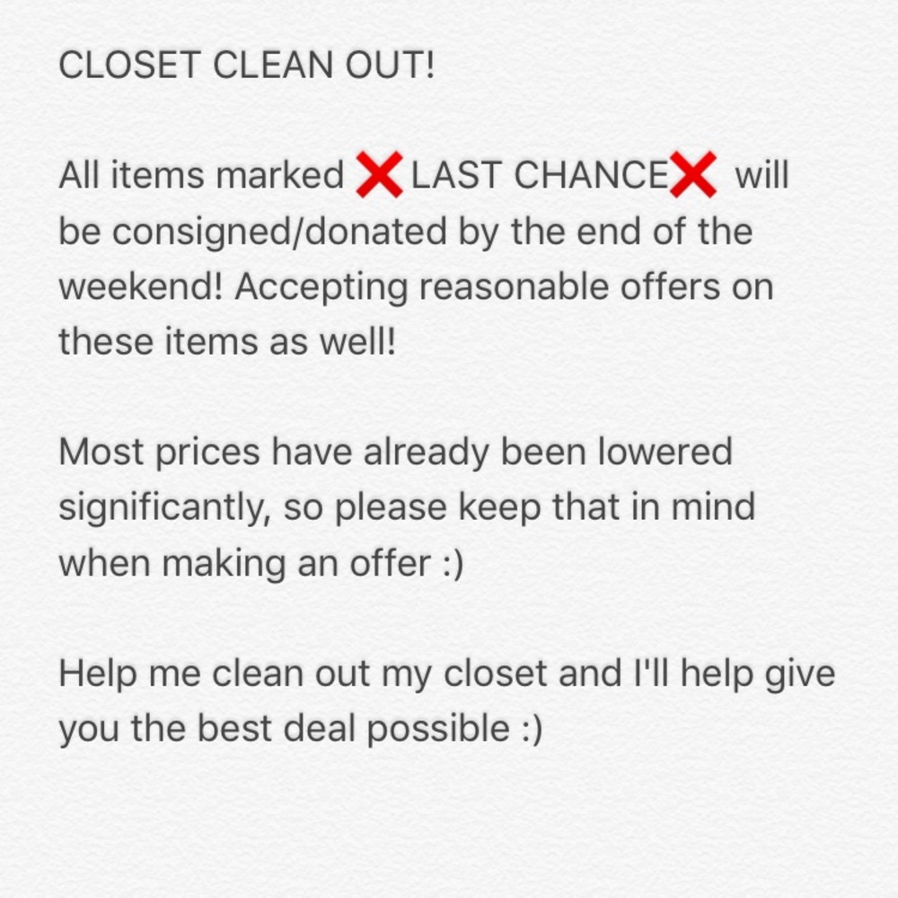 ❌LAST CHANCE SALE❌ please read & share :)